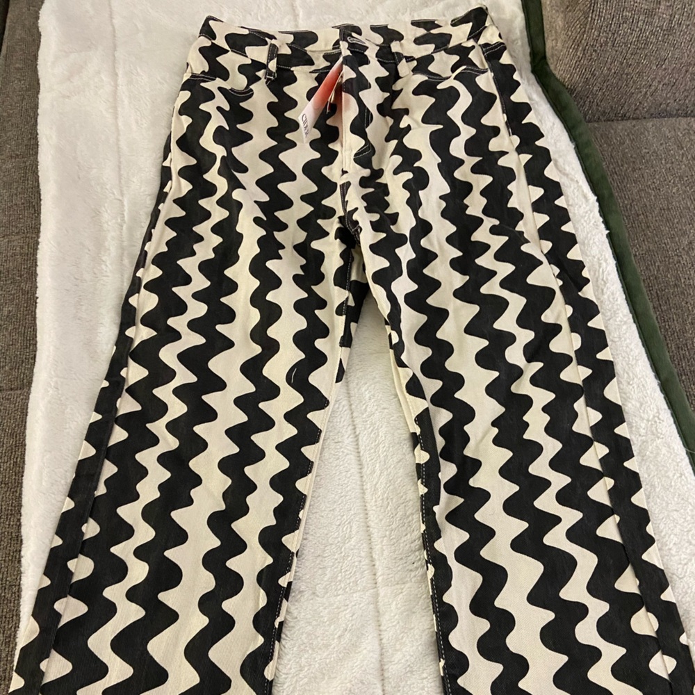 I love these pants but they are too long for me. They are a heavy material.